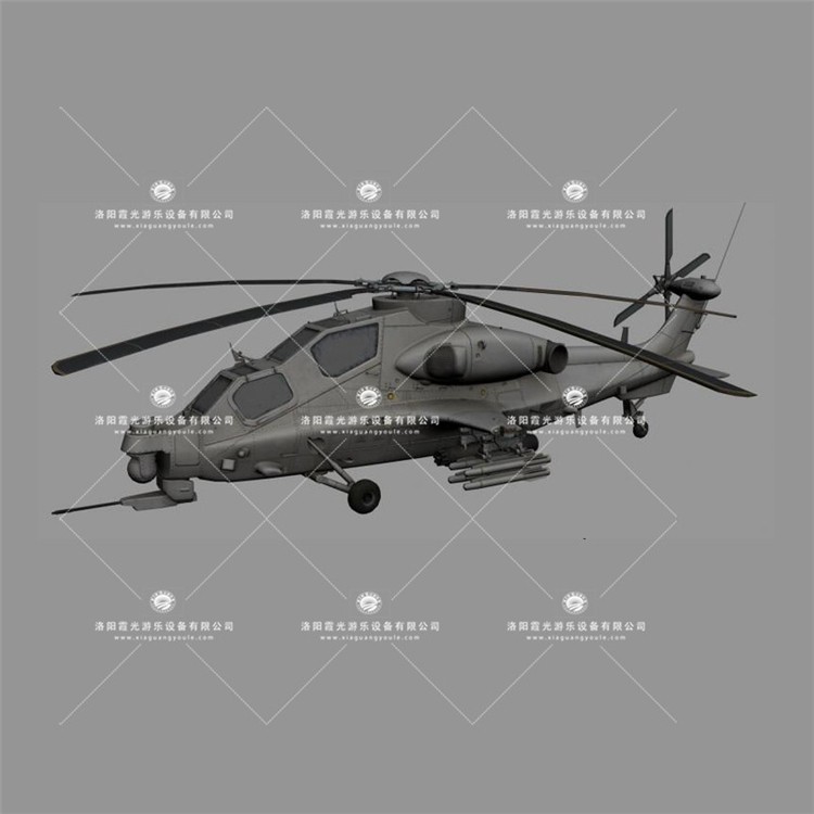 镇坪武装直升机3D模型